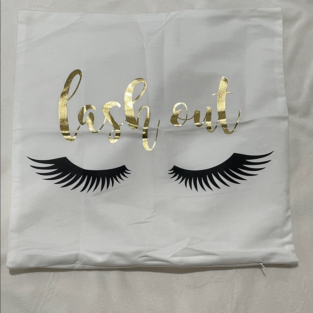 Gold and Black Lash Out Pillow Cover
